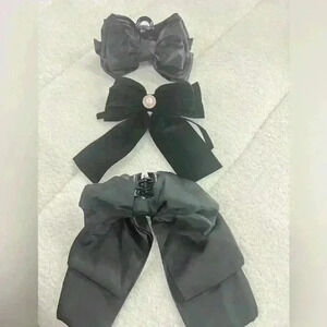 itle: Elegant Bow Hair Clip  Set - 3 Large Claw Clips